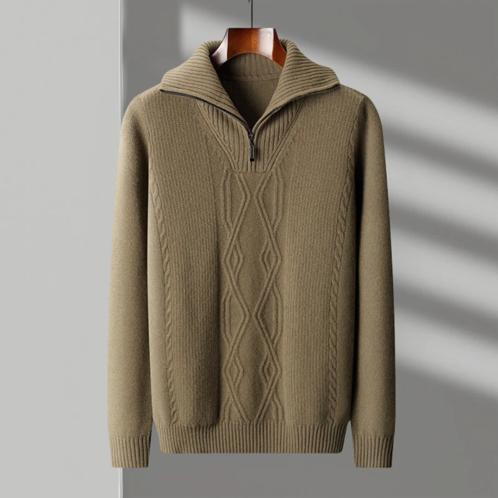 Taranto Merinowolle Zip-Pullover