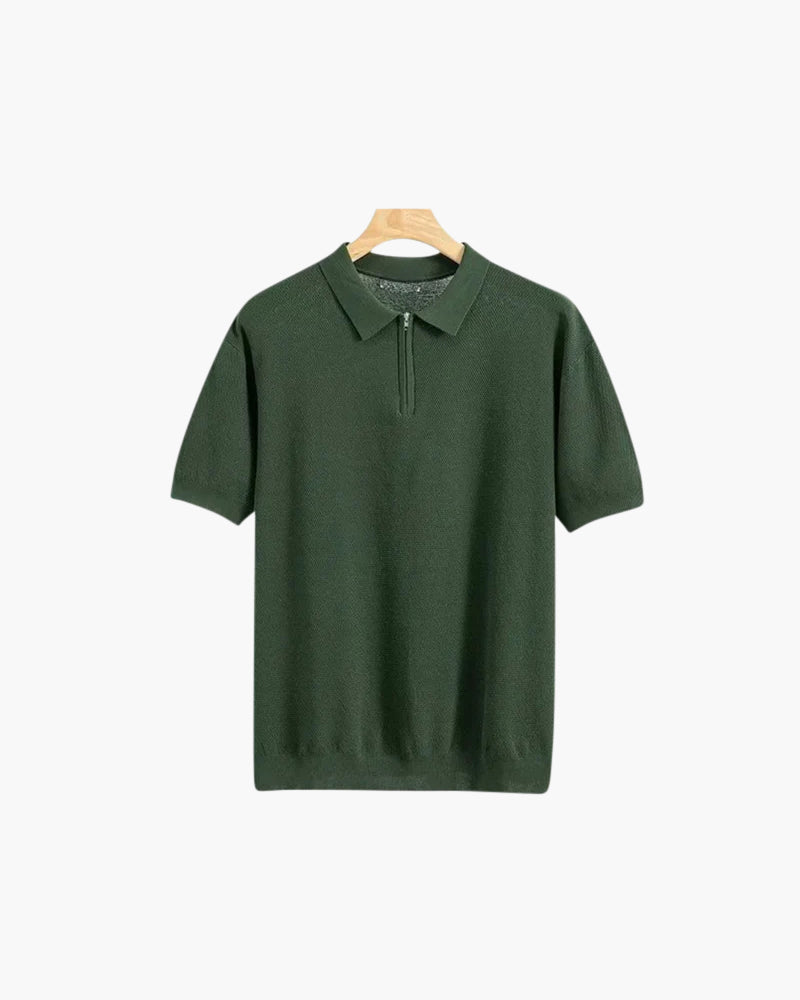 Zip-Up-Poloshirt