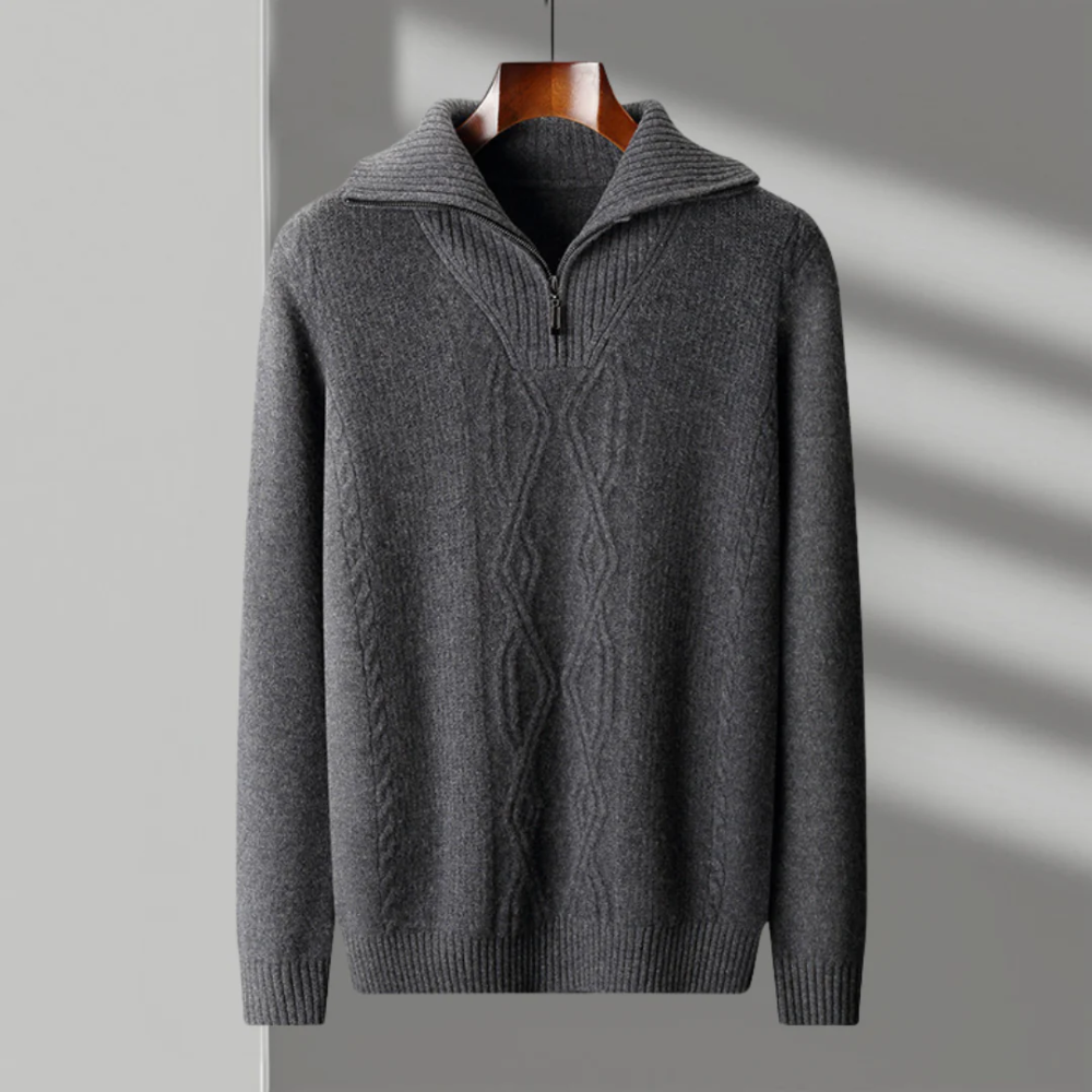Taranto Merinowolle Zip-Pullover