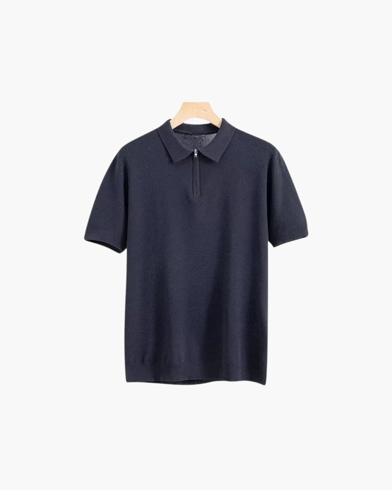 Zip-Up-Poloshirt