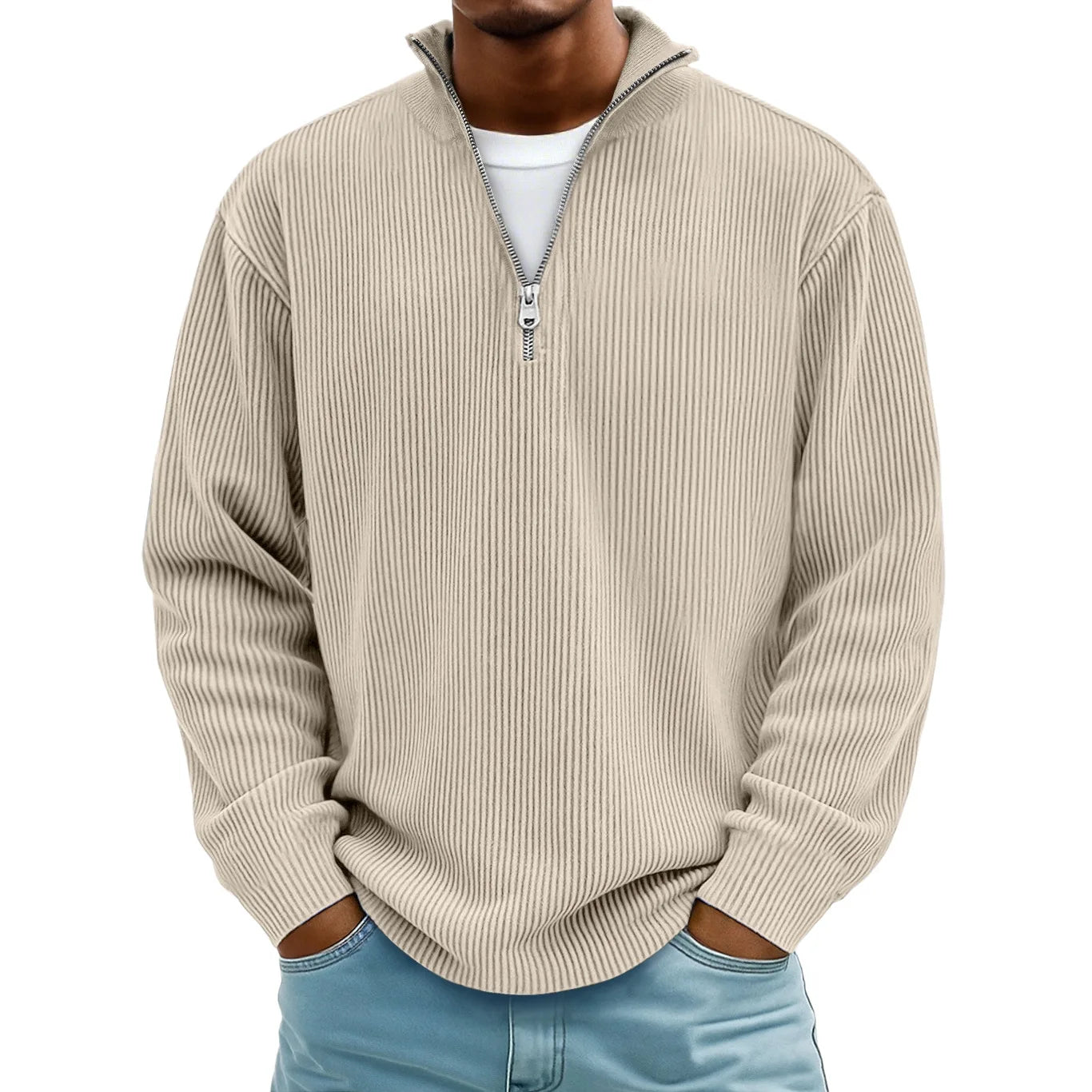 Gerippter Pullover