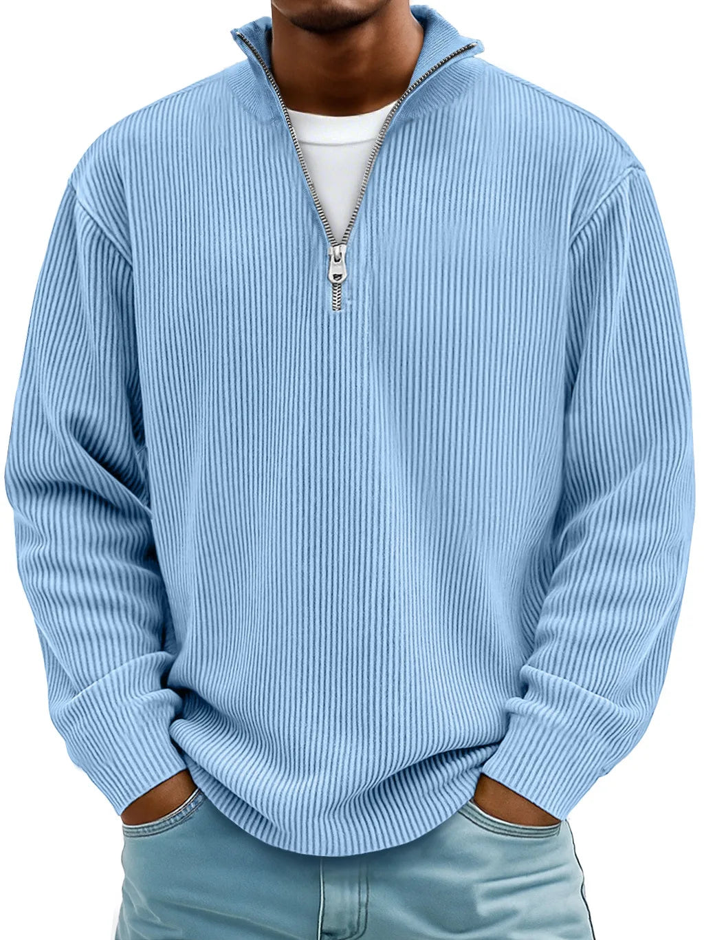 Gerippter Pullover