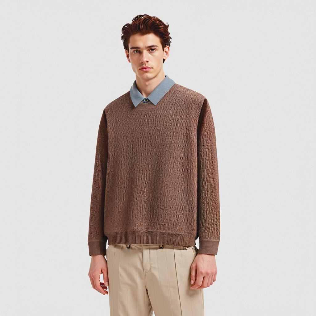 Pullover mit Hemdkragen