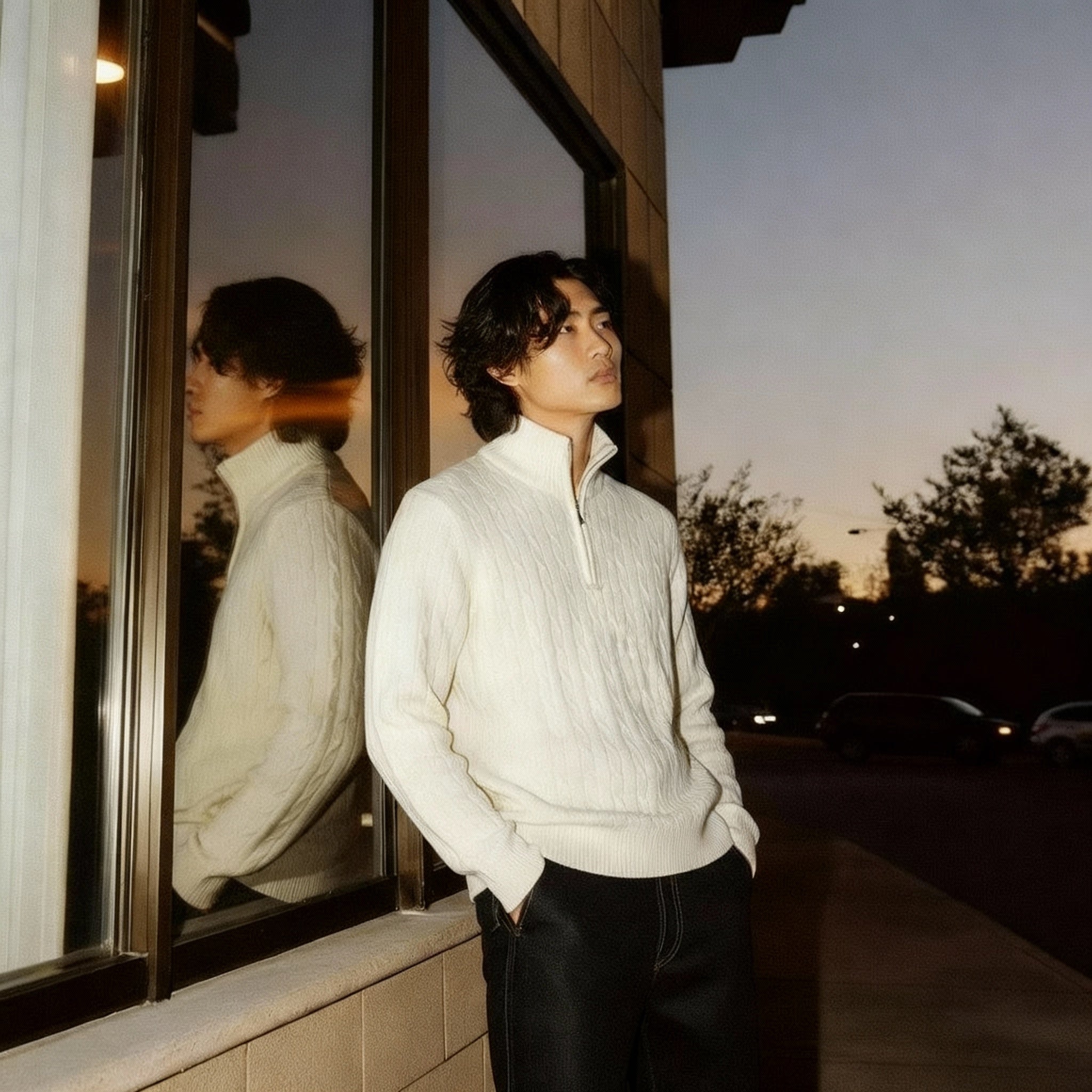 Langärmliger Strickpullover