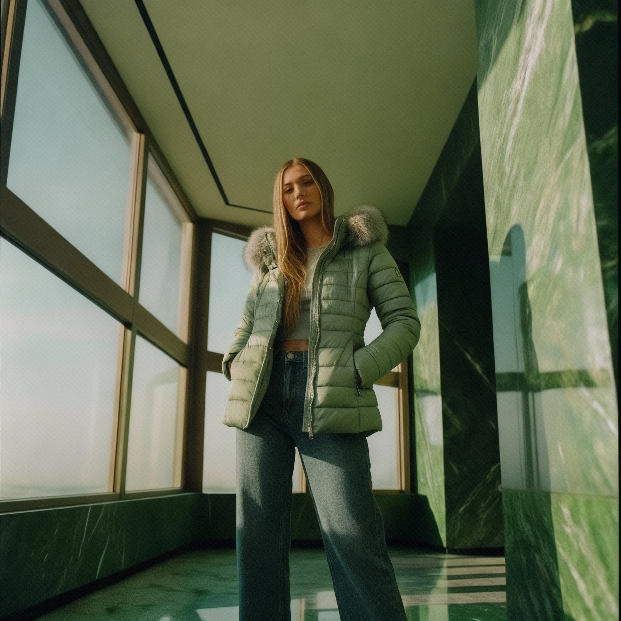 Winterjacke mit warmen Fellfutter