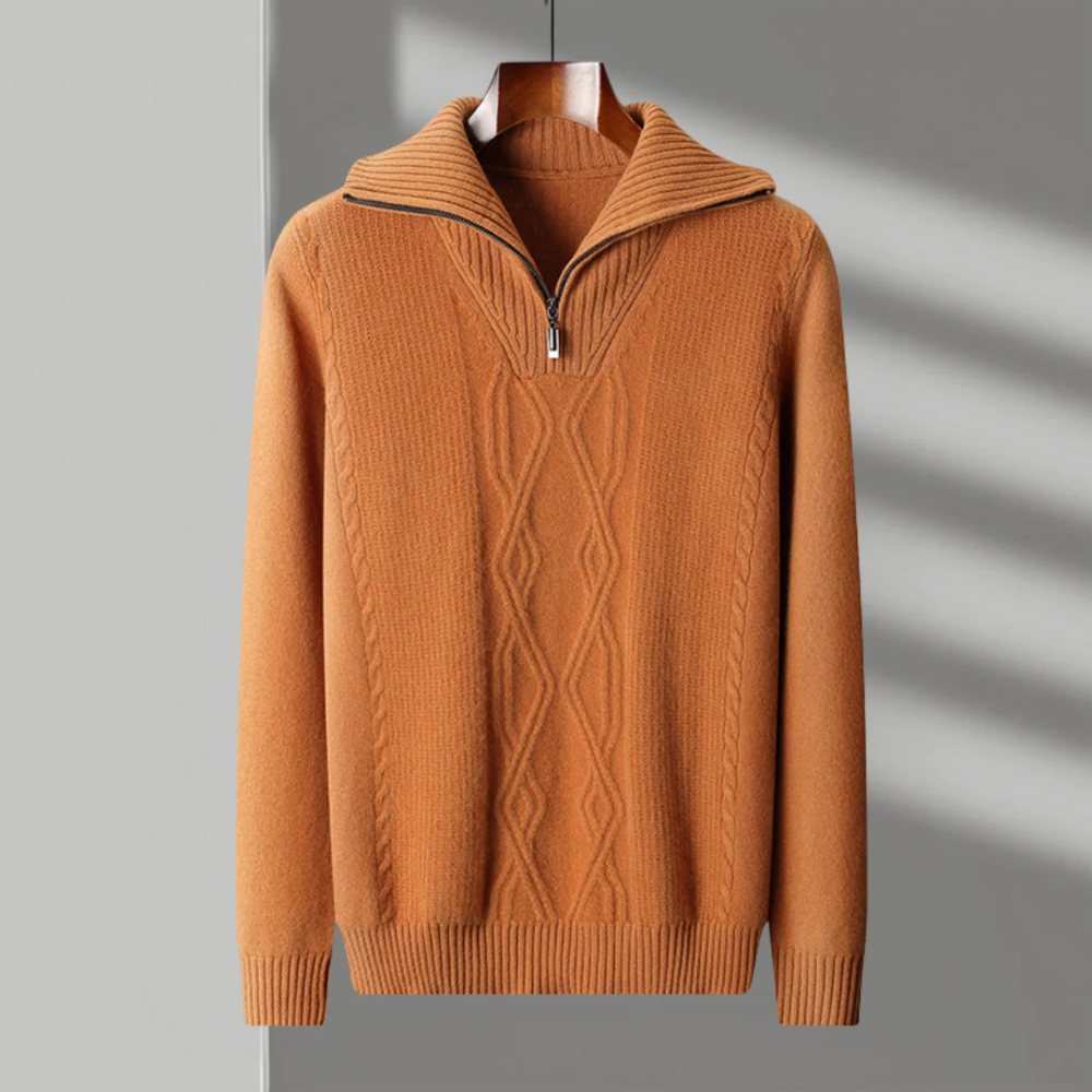 Taranto Merinowolle Zip-Pullover