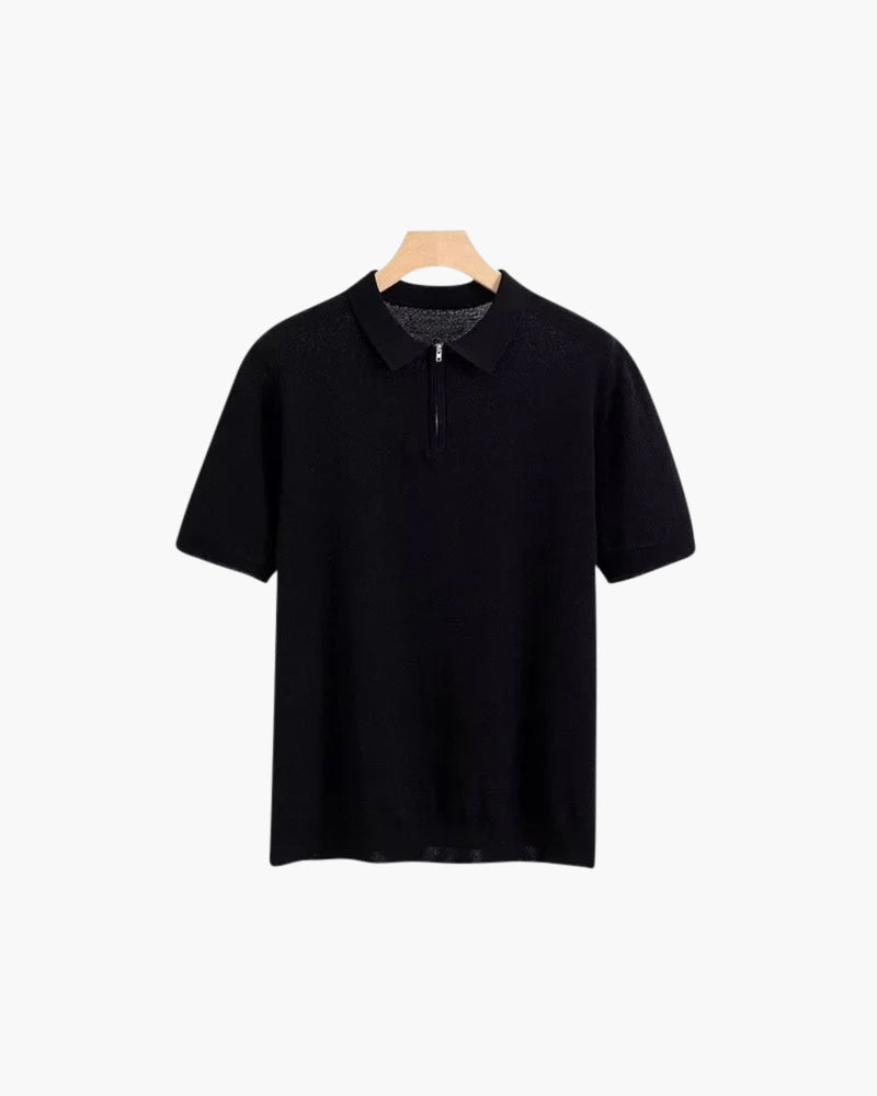 Zip-Up-Poloshirt