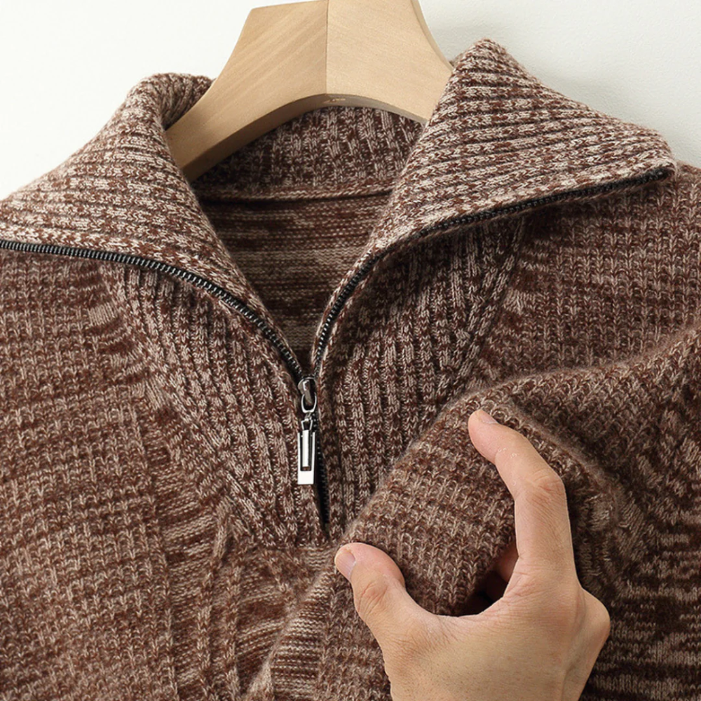 Taranto Merinowolle Zip-Pullover