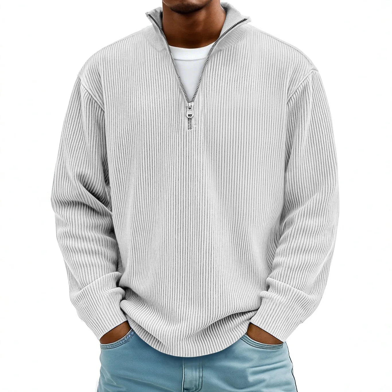 Gerippter Pullover