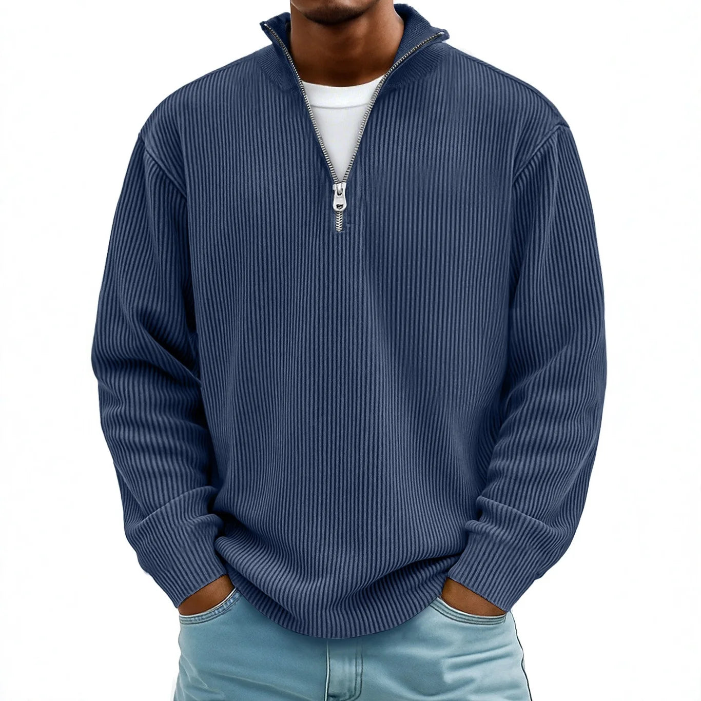 Gerippter Pullover