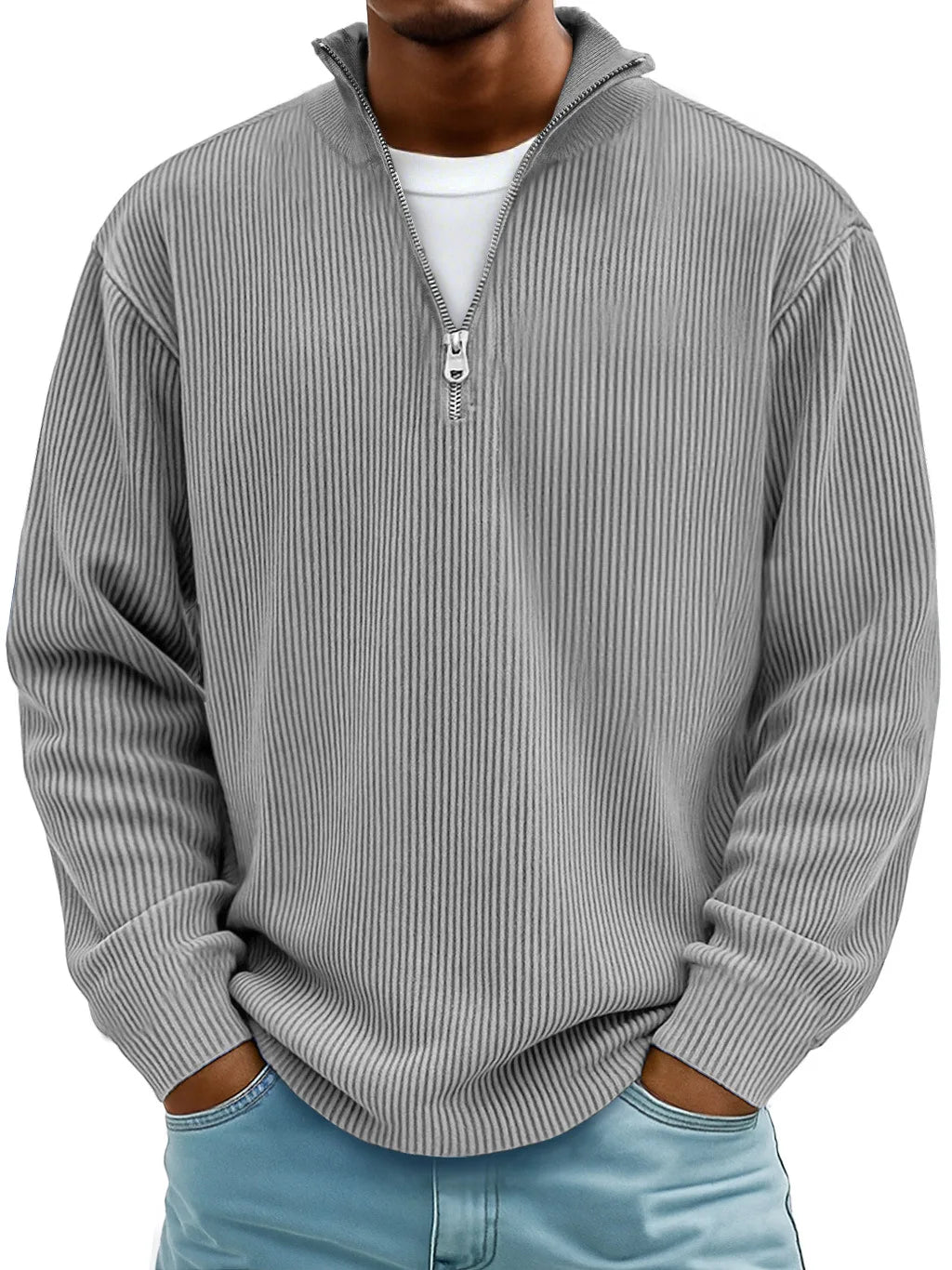 Gerippter Pullover