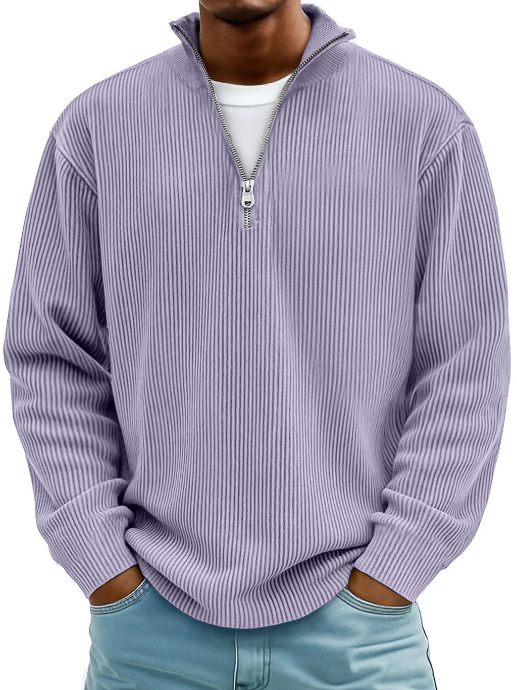 Gerippter Pullover