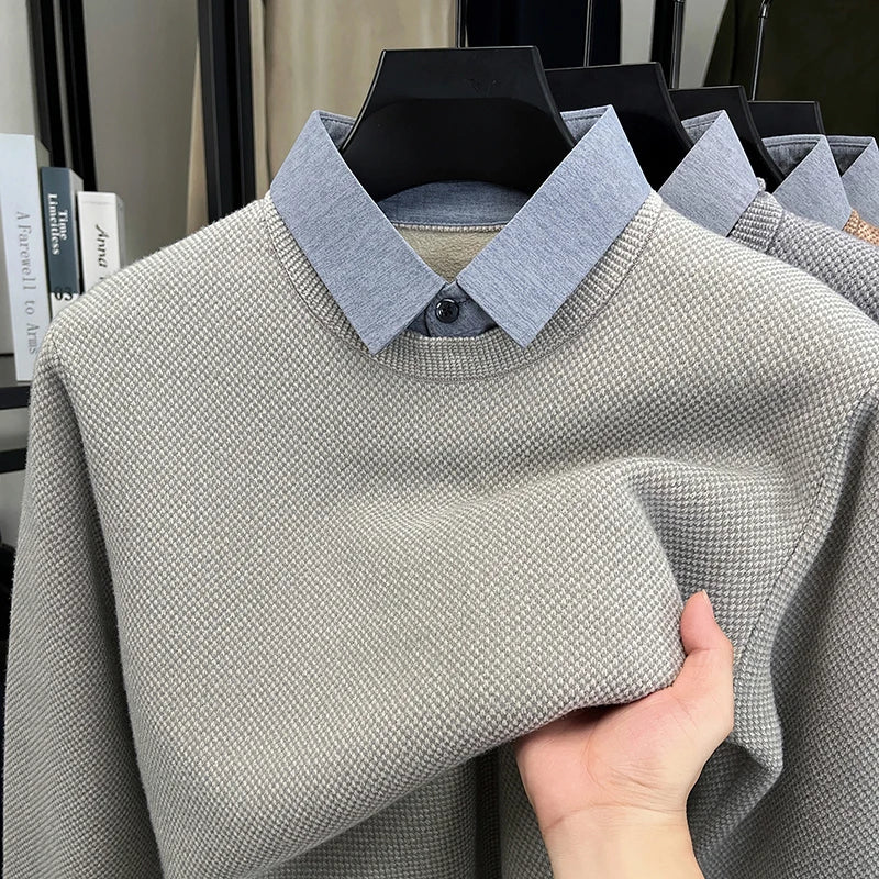 Pullover mit Hemdkragen