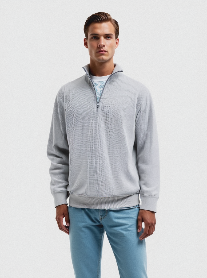 Gerippter Pullover
